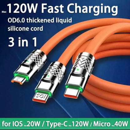3-in-1  Ultra-Fast Data & Charging Cable