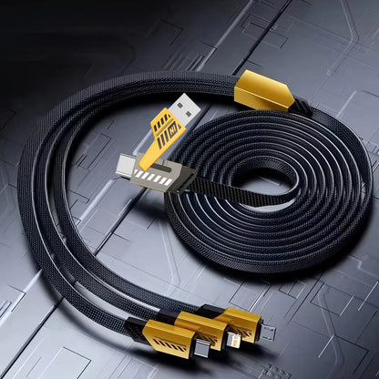 4-in-1 Fast Charging Cable Type-C + Micro USB + iPhone Connector